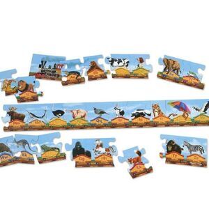 Melissa & Doug - Alphabet Train Jumbo Jigsaw Floor Puzzle - Letters and Animals